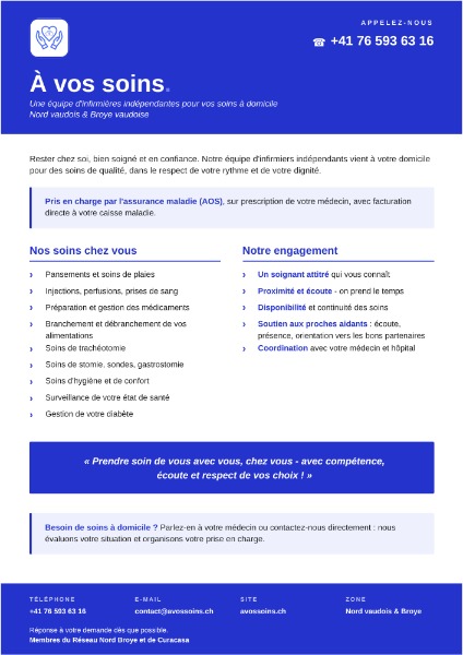soins infirmiers à domicile