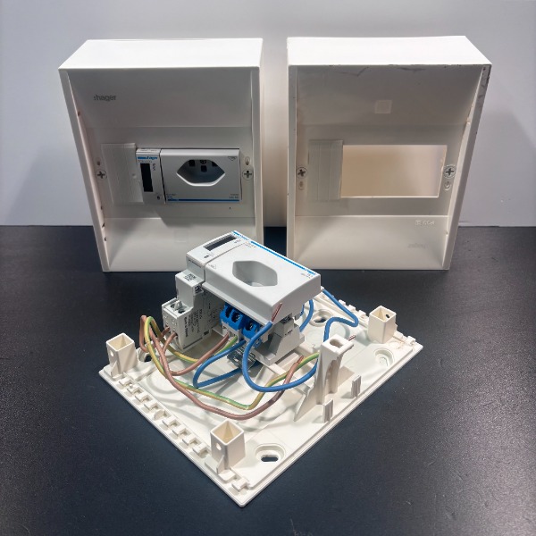 2x hager energiezähler messgerät & 2x steckdosen t23 elektro