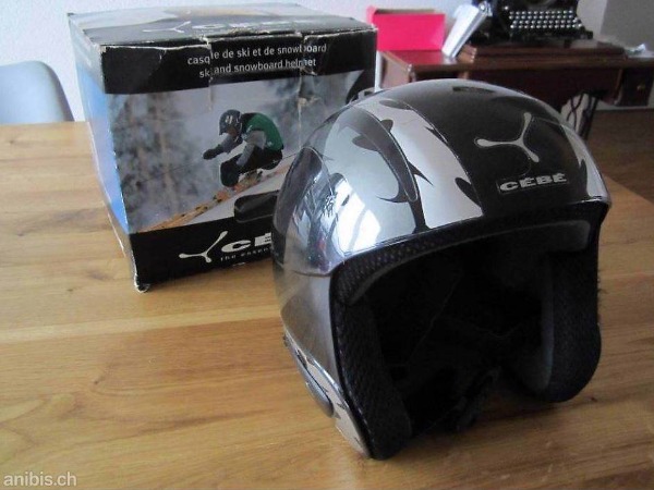 Casque de ski enfant noir "Cébé" (Taille 54) en bon état