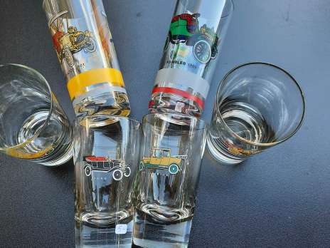 verres vintage voitures anciennes