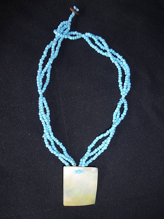 Halskette Collier Türkis mit Perlmutt
