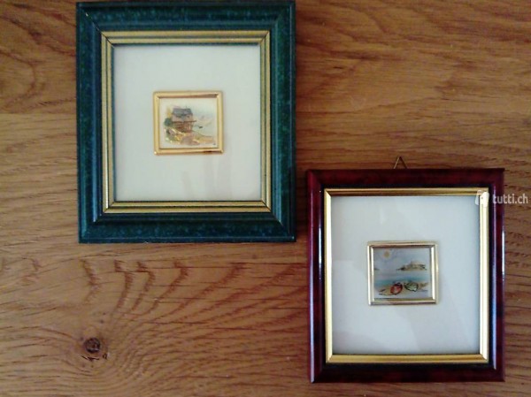 deux petits tableaux artisanaux