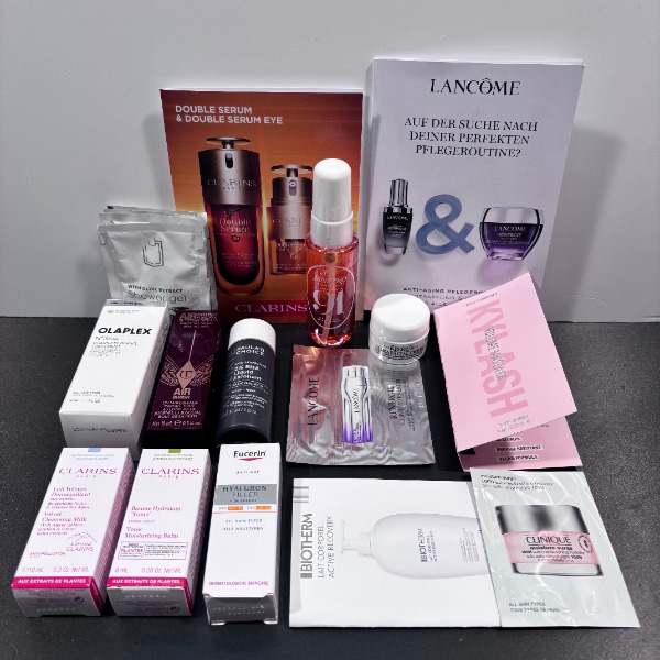 muster clarins kylash biotherm lancome eucerin olaplex paris