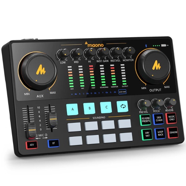 Maono ame2 Audio-Interface Soundkarte DJ-Mixer