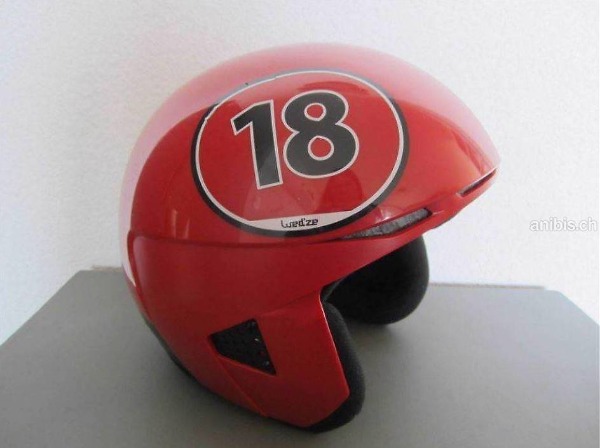 Casque de ski enfant rouge Wed"ze (52-55 cm) en bon état