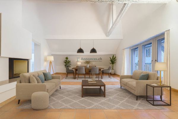 Attique de 5.5 pièces de 160m2 avec balcon et jardin