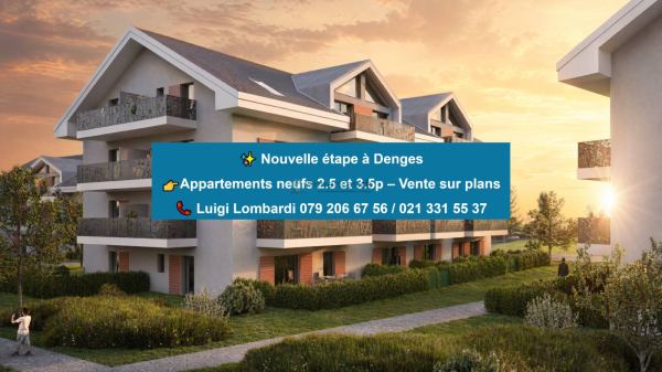 3.5 pièces neuf sous-combles avec balcon à Denges